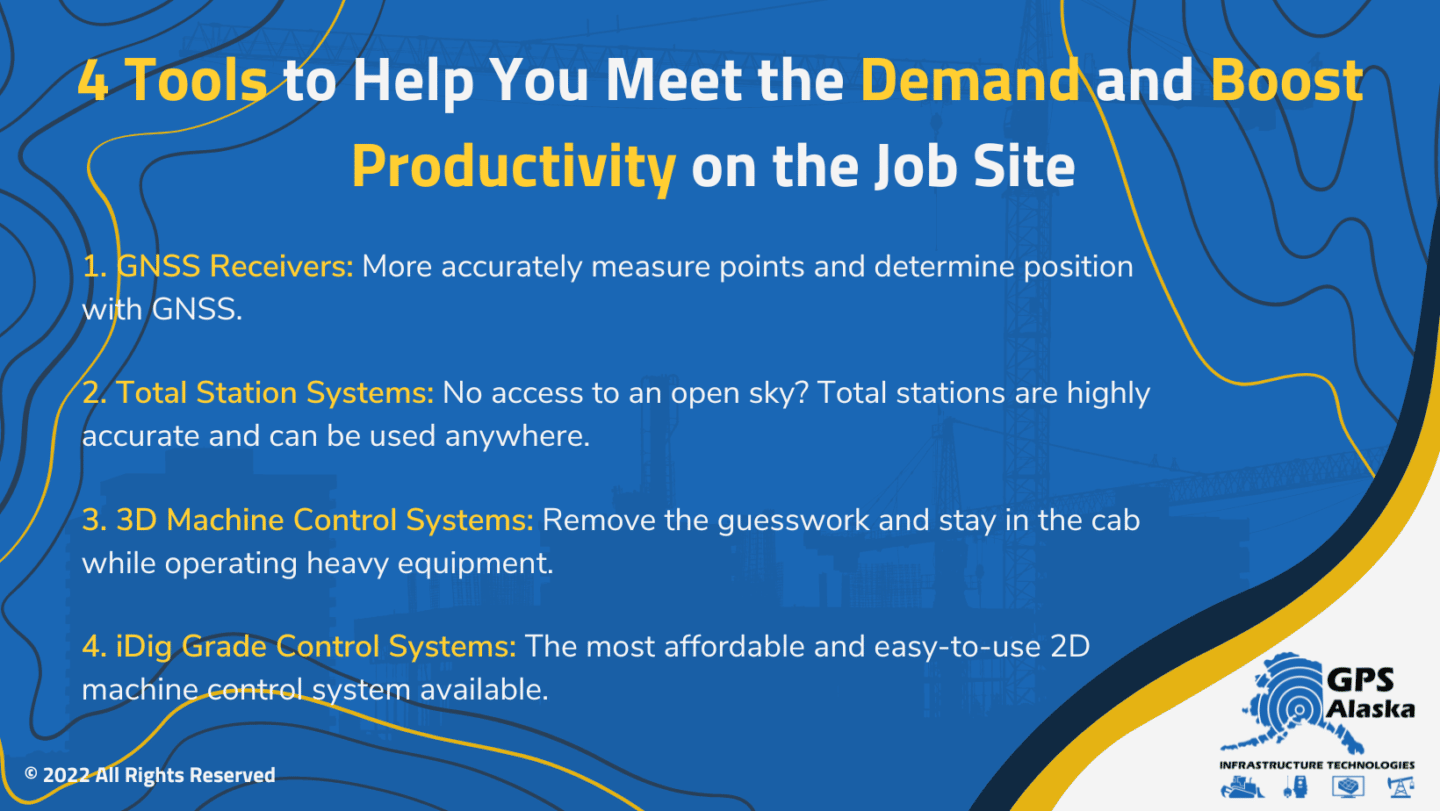 4 Tools to Help You Meet the Demand and Boost Productivity on the Job Site Infographic