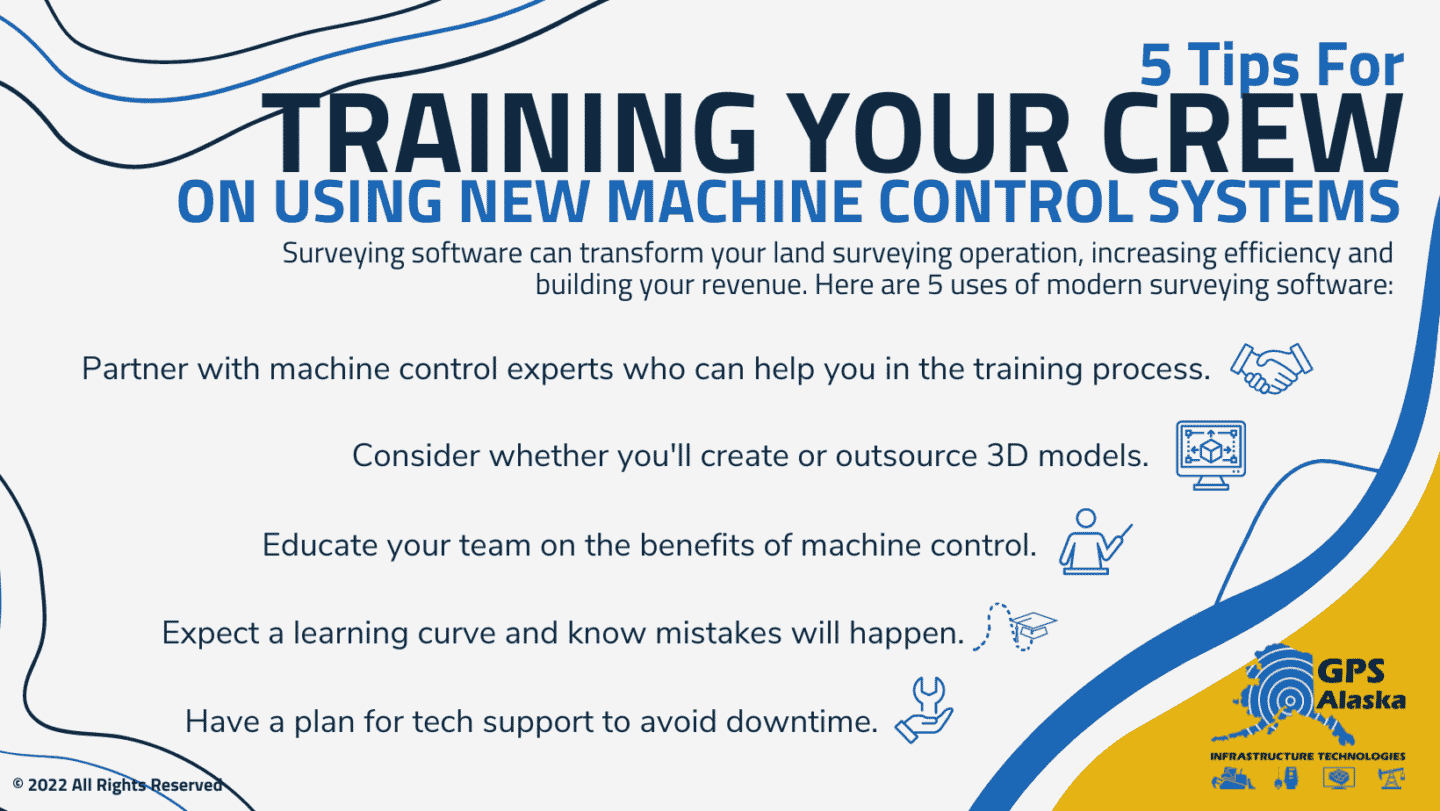 5 Tips for Training Your Crew on Using New Machine Control Systems Infographic