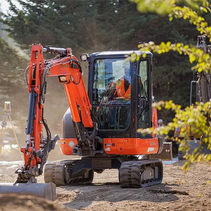 Digger on a construction site