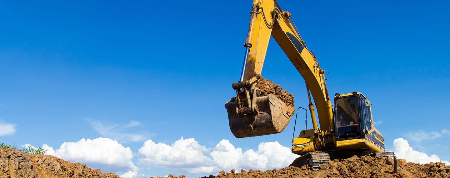 Excavator using the MC-X Platform Machine Control System