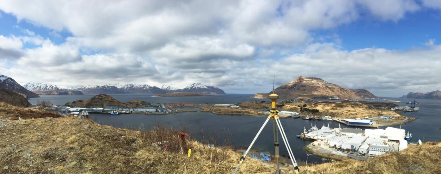 GPS Alaska equipment set up in Alaska village