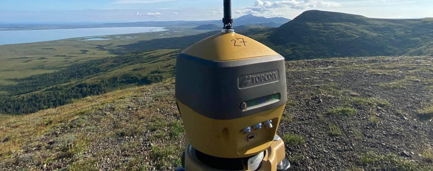 GPS Alaska rental equipment set up in Alaska wilderness